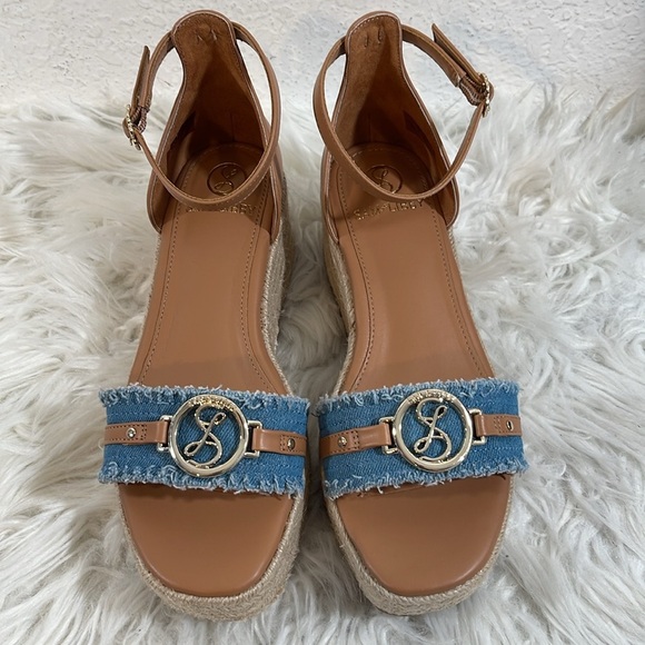 SAM AND LIBBY Women's Colbie Wedge Sandal Size 7 NEW - Picture 3 of 16